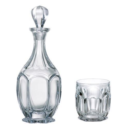 Buy And Send Bohemia Safari Crystal Decanter Set with 6 Safari Glasses